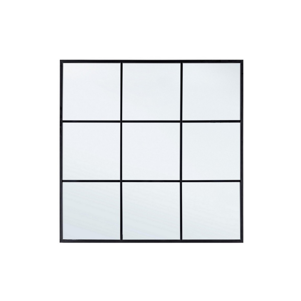 ESPELHO JANELA DE NÚCLEOS PRETO C/MOLDURA - 90x90