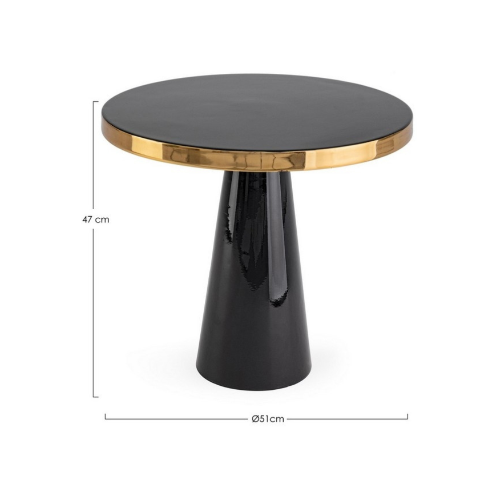MESA DE CENTRO & APOIO NANDIKA PRETA - 51x47