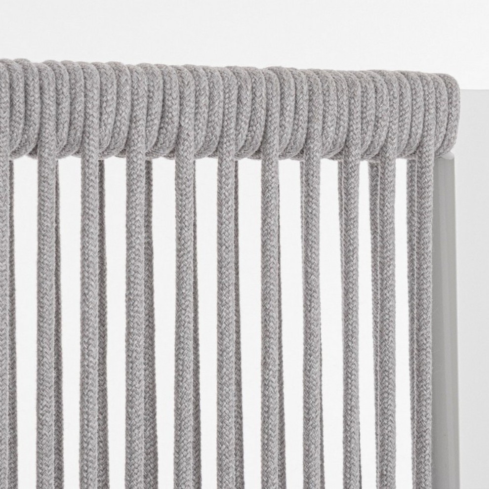 BIOMBO PAXSON CINZA QS C/CORDA EM TECIDO DE OLEFINA - 180x20