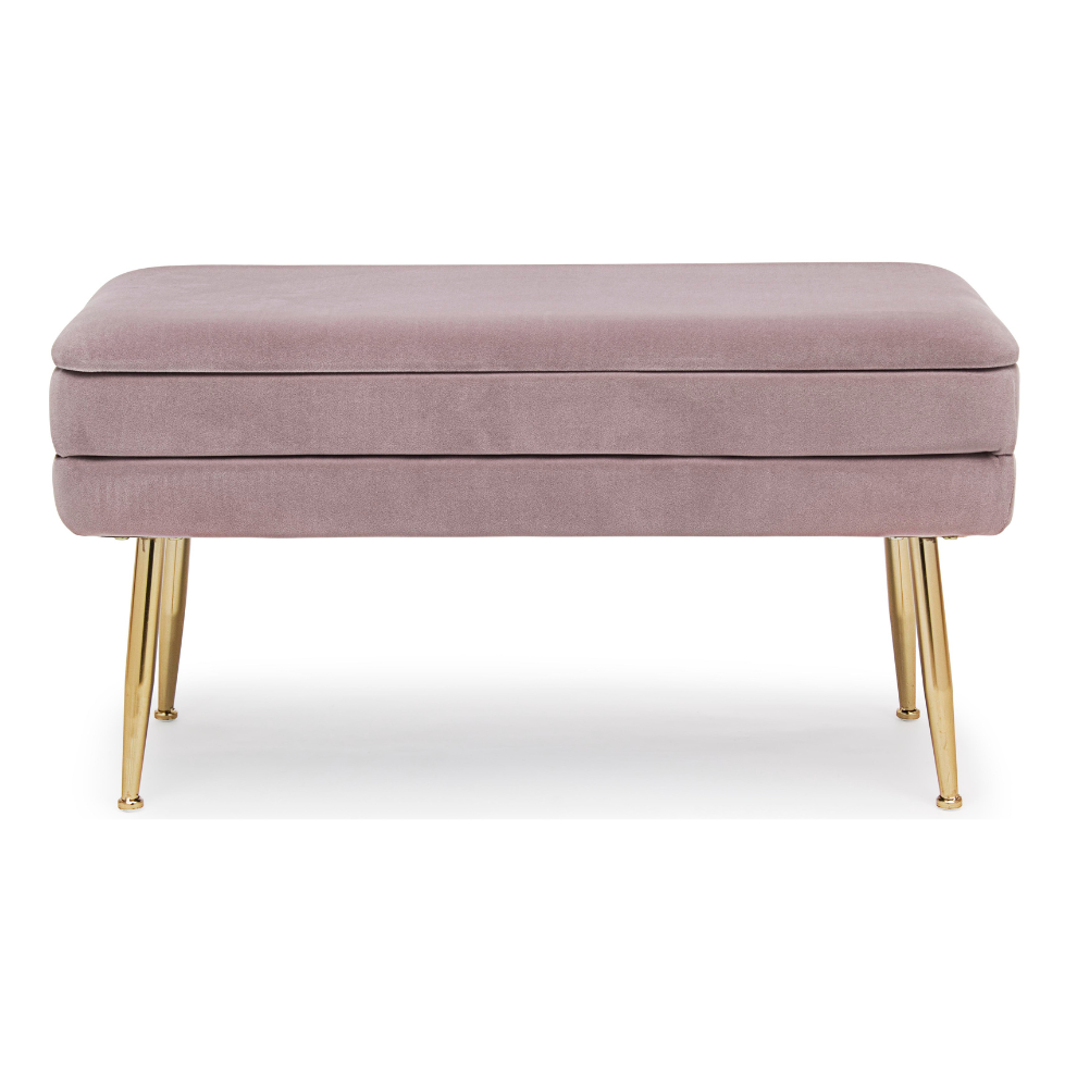 BANQUETA C/ARRUMAÇÃO PAVLINA MAUVE - 79,5x37,5