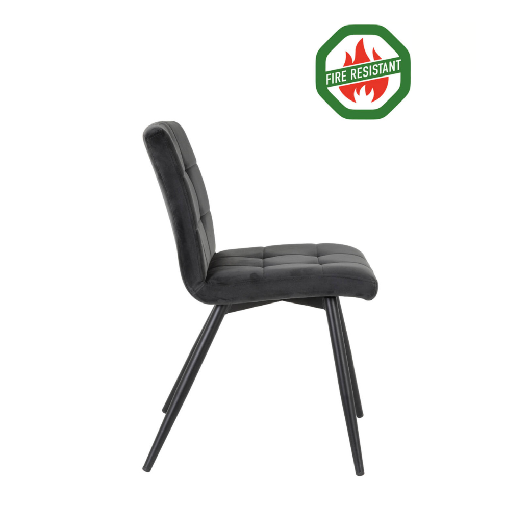 CADEIRA DE JANTAR OLIVE CINZA RESISTENTE AO FOGO - 50,5x44,5