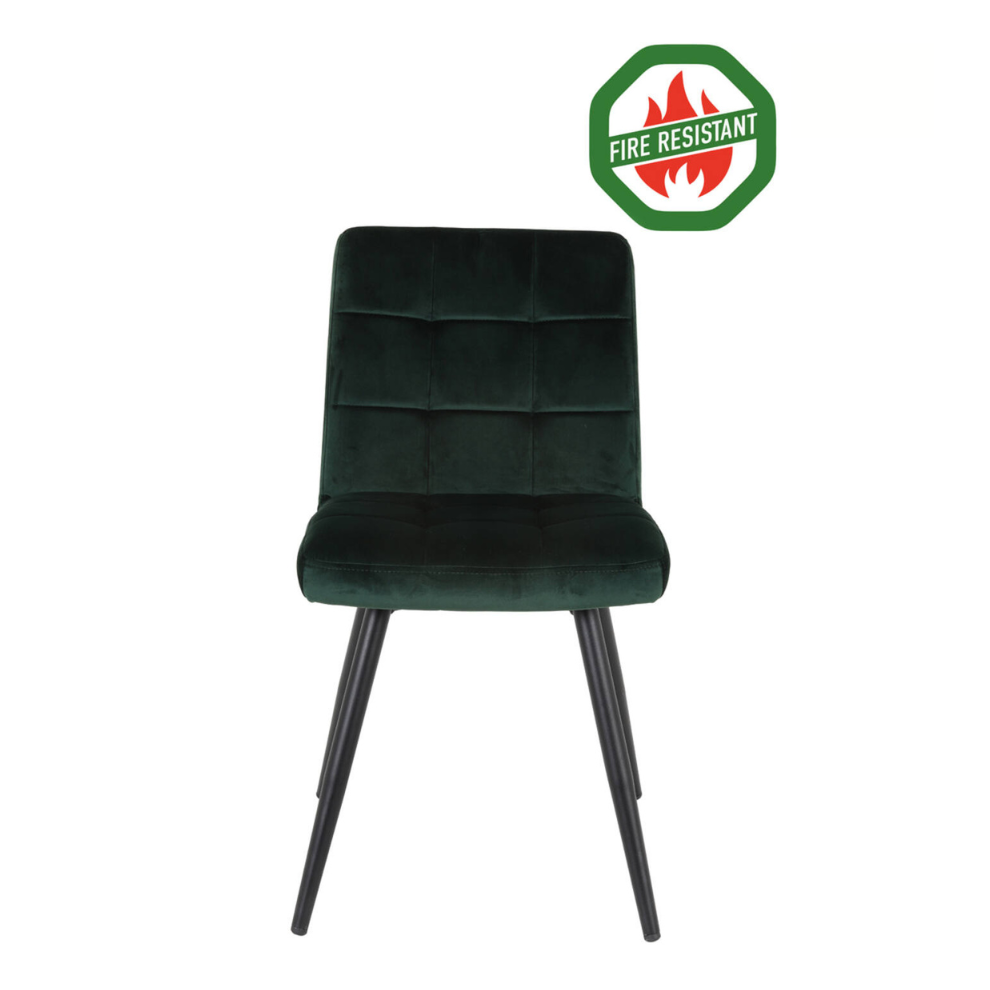 CADEIRA DE JANTAR OLIVE VERDE RESISTENTE AO FOGO - 50,5x44,5