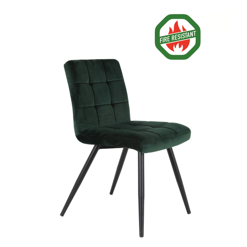 CADEIRA DE JANTAR OLIVE VERDE RESISTENTE AO FOGO - 50,5x44,5