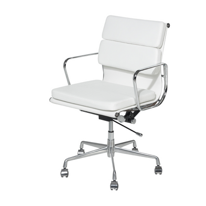 CADEIRA DE ESCRITÓRIO EAMES 2  BRANCA COM RODAS - 110x50