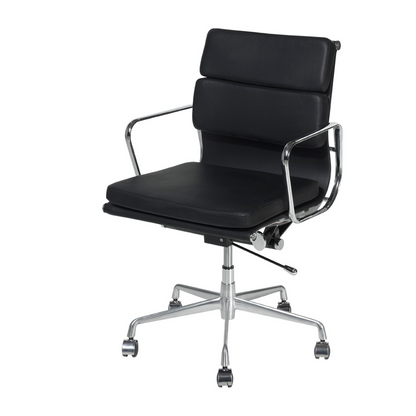 CADEIRA DE ESCRITÓRIO EAMES 2  PRETA COM RODAS - 110x50