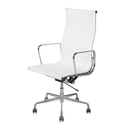 CADEIRA DE ESCRITÓRIO EAMES ALTA BRANCA COM RODAS - 113x58