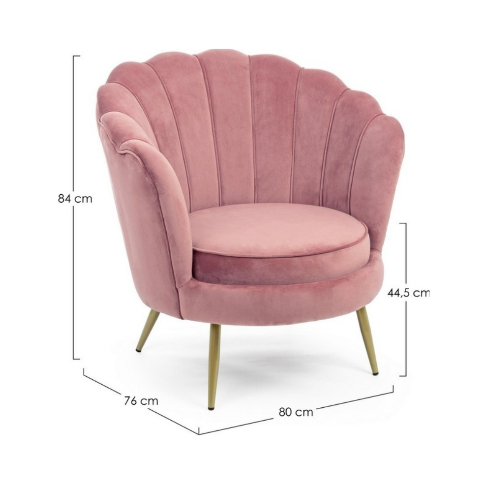 CADEIRÃO GILIOLA ANTIK ROSE - 80x76