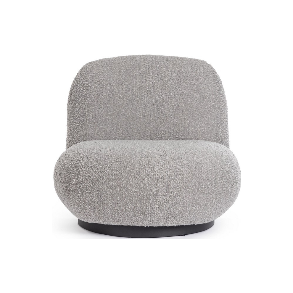 CADEIRÃO MARGOT ROTATIVO GRAY BOUCLÉ - 81x95