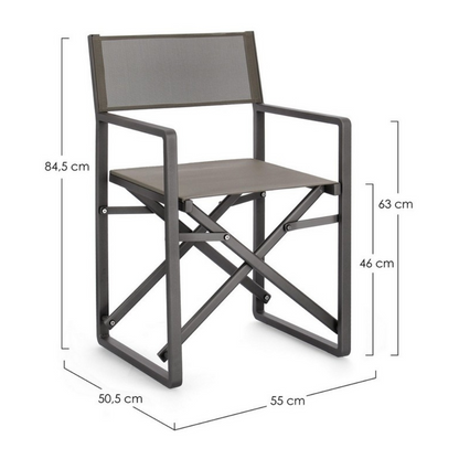 CADEIRA DE EXTERIOR KONNOR ANTRACITE - 50x50,5