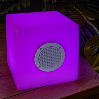 COLUNA BLUETOOTH C/ LÂMPADA LED DE 7 CORES - 20x20