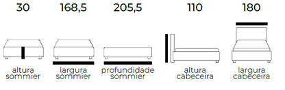 CAMA CAMILA TRIBU A COM FAIXAS VERTICAIS / AUBE Interiores