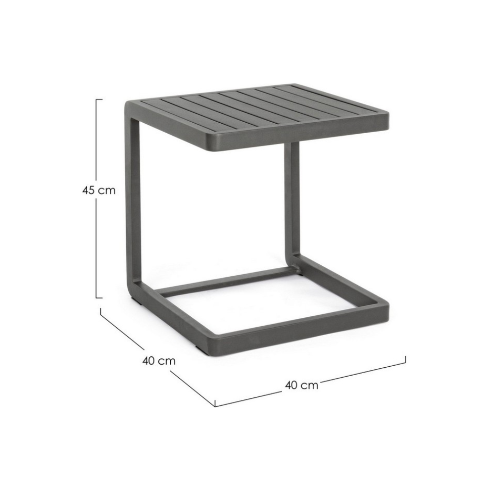 MESA DE APOIO EXTERIOR KONNOR CARVÃO VEGETAL - 40x45