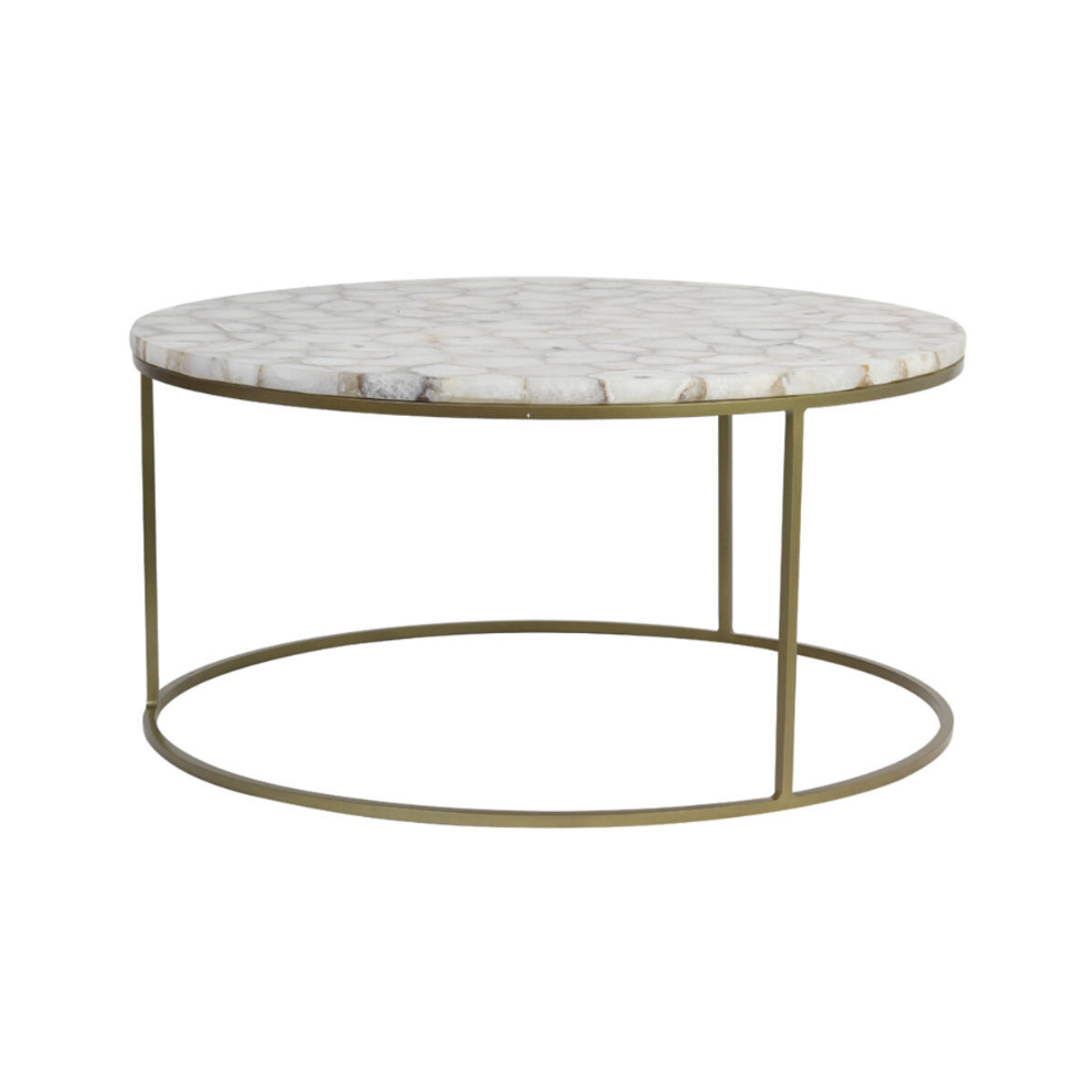 MESA DE CENTRO AXAT ÁGATA BRONZE - 80x80