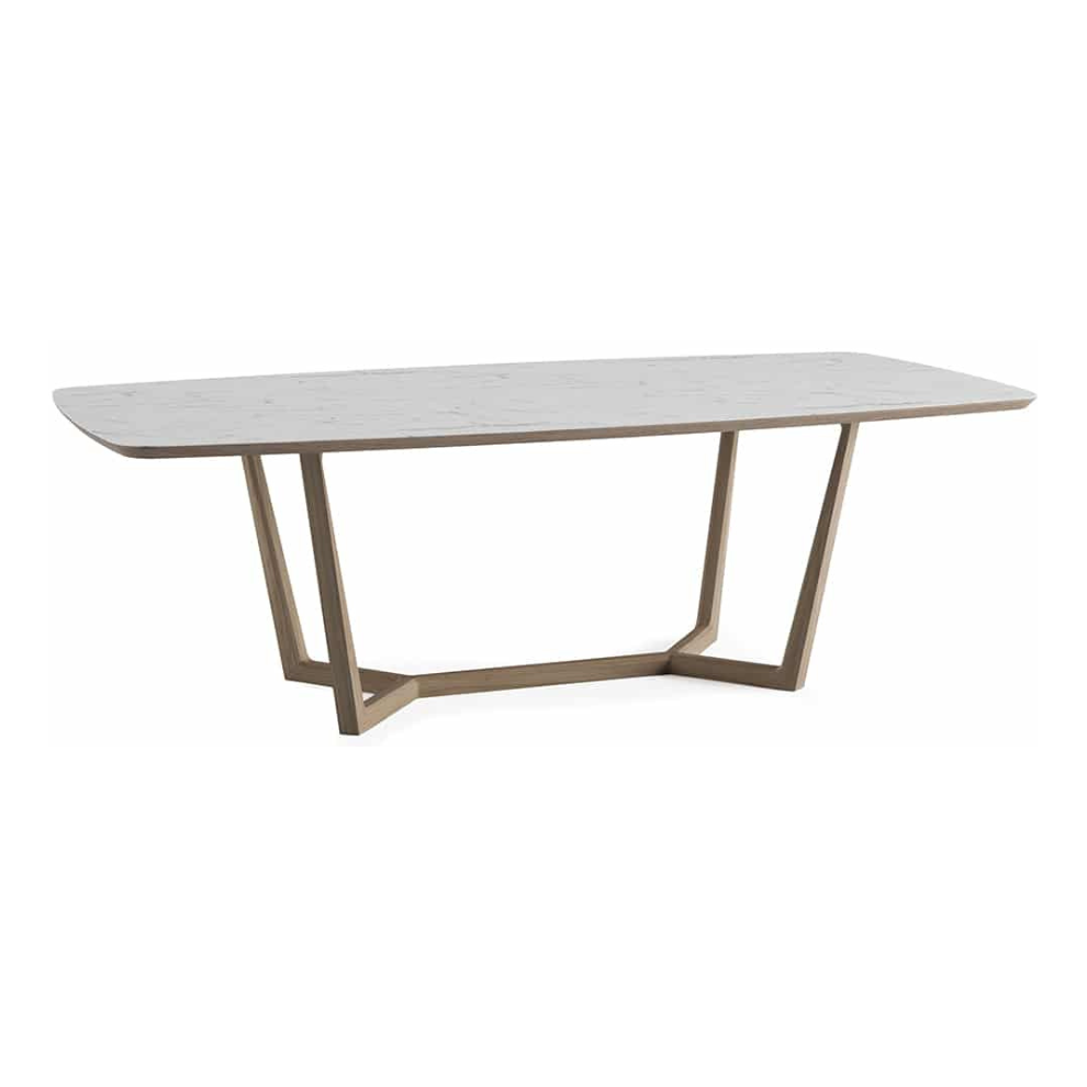 MESA DE JANTAR YPSY C/ TAMPO DE CERÂMICA CALACATA - 220x110