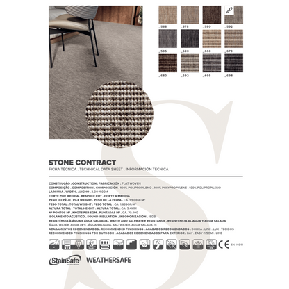 CARPETE STONE CONTRACT RESISTENTE AO FOGO - 160x200