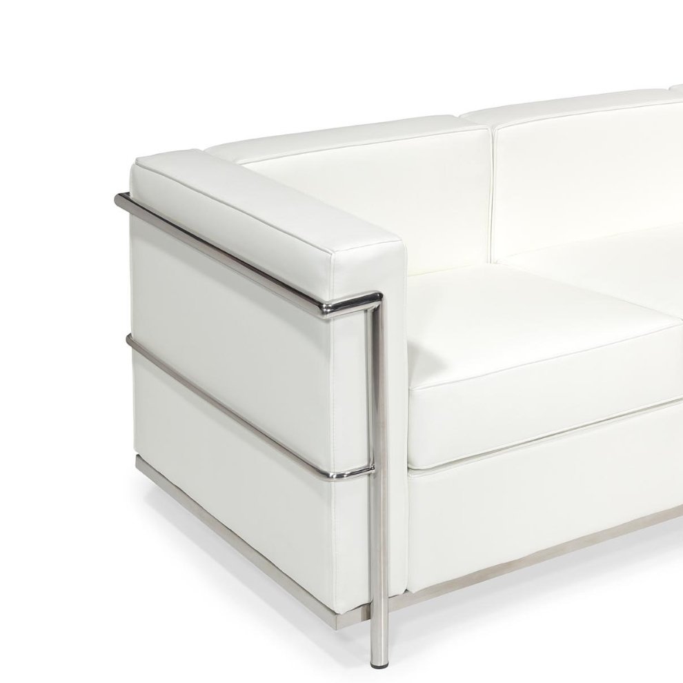 SOFÁ CORV BRANCO 3 LUGARES - 180x70