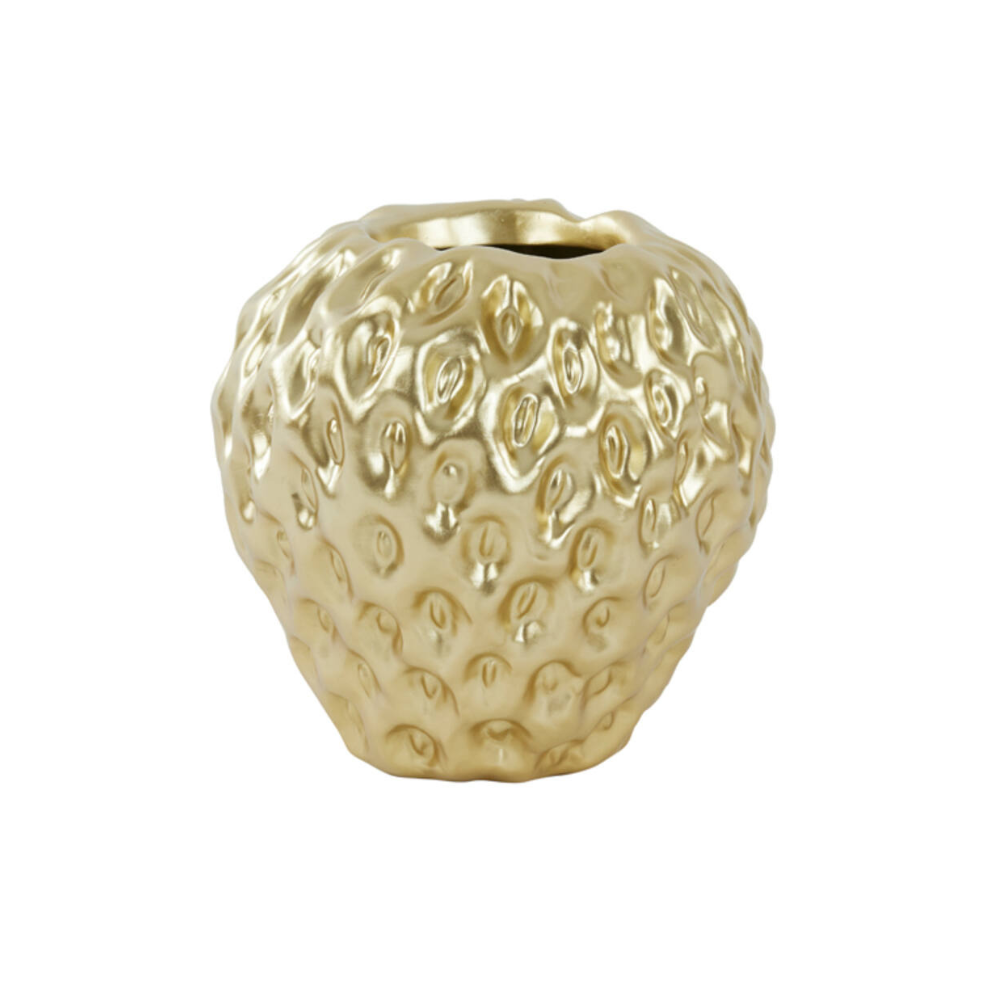 VASO DECORATIVO MORANGO DOURADO - H24